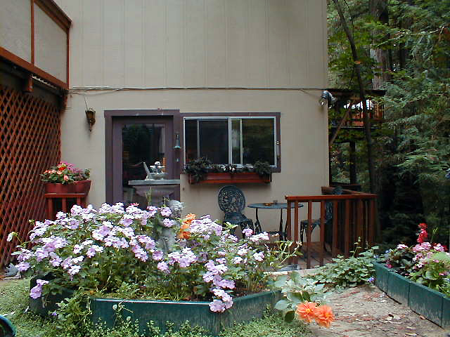 Office deck from garden