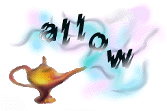Aladdin lamp that says allow in smoke