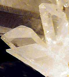 photograph of clear quartz points